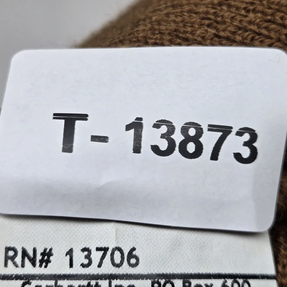 Carhartt Boys Beanie OS Brown Patch Logo‎ Acrylic Foldover Hat